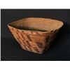 Image 1 : LARGE CHILCOTIN IMBRICATED, CHECKERED BURDEN BASKET, 11.5" X 18" X 21"
