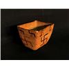 Image 2 : SMALL HAND WOVEN BURDEN BASKET FROM LYTTON, BC, WITH BLACK/RED ROLLING LOG PATTERNS