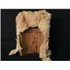 Image 3 : LILLY PURCELL, HAND CARVED AND PAINTED BEAR MASK WITH RABBIT FUR ACCENTS, SIGNED ON BACK BY ARTIST,