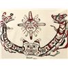 Image 2 : KWAKWAKA'WAKW NATION HAND PAINTED POTLATCH DANCE SCREEN  80" X 54" H