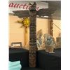 Image 3 : HAND CARVED DARK WOOD FIRST NATIONS 6 FIGURE TOTEM POLE, FEATURING EAGLE, HUMAN, BEAR, FROG AND