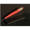 Image 2 : HAND CARVED AND PAINTED FIRST NATIONS PIPE WITH COPPER FITTING AND STAND, BIRD