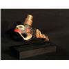 Image 2 : HAND CARVED AND PAINTED FIRST NATIONS PIPE WITH COPPER FITTING AND STAND, KILLER WHALE AND MAN