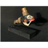 Image 3 : HAND CARVED AND PAINTED FIRST NATIONS PIPE WITH COPPER FITTING AND STAND, KILLER WHALE AND MAN