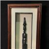 Image 2 : ZIMBABWEAN HAND CARVED TRADITIONAL WOOD STATUE IN FRAME, STATUE APPROX. 15" TALL, NOT INCLUDING