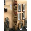 Image 4 : 11.5' 3 FIGURE TOTEM POLE FROM SIX NATIONS, NEAR NIAGARA PENINSULA; AS SAID BY THE CARVER'S FAMILY,