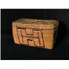 Image 3 : THOMPSON RIVER NATIVE, FULL IMBRICATED LIDDED HANDLE BASKET, APPROX. 9" LONG