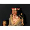 Image 2 : PAIR OF NATIVE AMERICAN SKOOKUM DOLLS WITH CHILDREN, USA, 15.5" & 10.5" TALL