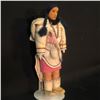 Image 2 : HAND MADE INUIT DOLL WITH CHILD ON STAND, 13" TALL INC. STAND