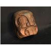 Image 2 : HUNT FAMILY, HAND CARVED DARK WOOD BEAVER MASK, OF KWAGIULTH FIRST NATION, 8" TALL, SIGNED ON BACK