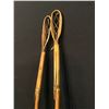 Image 2 : PAIR OF CHEROKEE NATIVE LACROSSE STICKS, 36" & 34" LONG