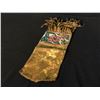 Image 1 : NORTHERN CREE NATIVE 19TH CENTURY BEADED LEATHER PIPE BAG, APPROX. 22" LONG