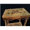 Image 2 : SALISH HAND WOVEN SIDE TABLE WITH BLACK AND RED PATTERNS, 29.5" TALL