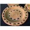 Image 2 : 5 PIECES OF KANAKA BAR NATIVE WOVEN DISHES: 2 TEACUPS, 2 SAUCERS AND PLATE
