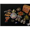 Image 2 : COLLECTION OF ASSORTED NATIVE ART, 16 PIECES TOTAL, INC. VARIOUS LEATHER/BEAD ORNAMENTS, BROACHES,