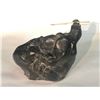 Image 3 : INUIT SOAP STONE CARVING OF A HUNTER WITH A BEAR AND SPEAR, APPROX. 7.5" TALL X 9.5" WIDE