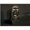 Image 2 : HAND CARVED SOAP STONE STATUE, "INUIT FACE", SIGNED BY ARTIST ON BOTTOM, 8.5" TALL