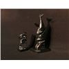 Image 1 : 2 HAIDA ARGILITE CARVINGS: RUFUS MOODY SIGNED TOTEM FROM SKIDEGATE, BC., NOV. 1965, SIGNED BY