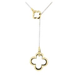 Mouawad Clover Necklace - 18KT Yellow and White Gold