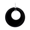 Image 2 : 0.25 ctw Diamond and Onyx Pendant - 18KT White Gold