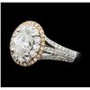 Image 1 : 1.54 ctw Diamond Ring - 18KT White And Yellow Gold