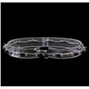 Image 2 : 3.50 ctw Sapphire and Diamond Bracelet - 14KT White Gold