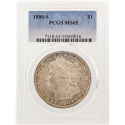 1880-S $1 Morgan Silver Dollar Coin PCGS MS65