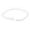 Image 3 : Diamond Cut Rope Chain Anklet - 14KT White Gold