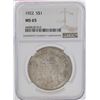 Image 1 : 1922 $1 Peace Silver Dollar Coin NGC MS65