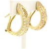 Image 4 : 18k Yellow Gold 1.74 ctw F & Fancy Yellow VS1 Diamond Cuff Earrings