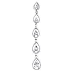 14k White Gold 0.33CTW Diamond Pendant, (SI3/G-H)