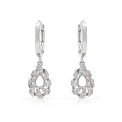 14k White Gold 0.33CTW Diamond Earrings, (SI2/G)