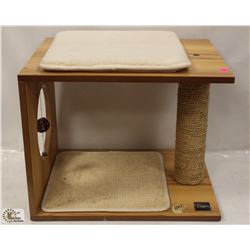 VESPER 2 STORY CAT BOX WITH SCRATCHING POST