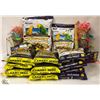 BOX OF ASSORTED BIRD PRODUCTS INCL FOOD, PLAYING