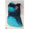 RC PET PRODUCTS SKYLINE PUFFY VEST SIZE 30 BLUE.