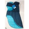 RC PET PRODUCTS SKYLINE PUFFY VEST SIZE 28 BLUE.