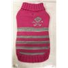 Image 1 : SKULLS & STRIPES PINK T-NECK SIZE MEDIUM SWEATER.