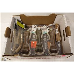 BOX OF ASSORTED DOG CHEWS .