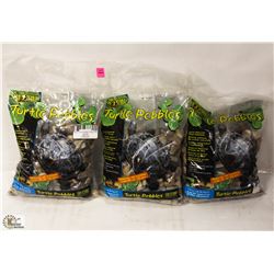 3 BAGS OF EXOTERRA TURTLE PEBBLES, 10LBS EACH.