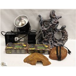 BOX OF EXOTERRA TERRARIUM ACCESSORIES INCL