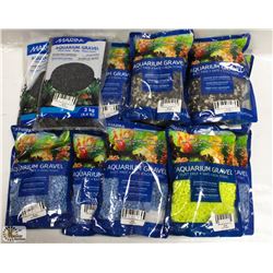 WOOD BOX WITH LARGE AMOUNT MARINA AQUARIUM GRAVEL