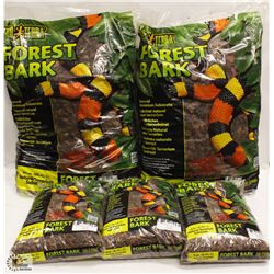5 BAGS OF EXOTERRA FOREST BARK NATURAL TERRARIUM