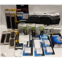 BOX OF FLUVAL ASSORTED ITEMS INCL CARBON CARTRIDGE