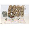BOX OF SMALL ANIMAL NESTS AND HIDEOUTS.