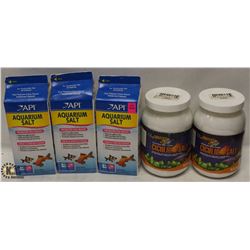 5 CONTAINERS OF ASST AQUARIUM SALT.