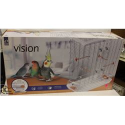 VISION BIRD CAGE WITH DEBRIS GUARD, MODEL #L12.