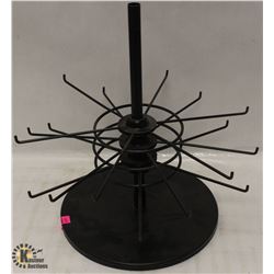 BLACK SPINNING MERCHANDISE STAND