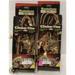 LOT OF 2 REPTOLOGY CLIMBING VINES, 5FT EACH.