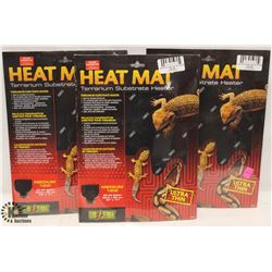 LOT OF 3 EXOTERRA MEDIUM HEAT MATS, 16W