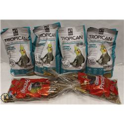 BOX OF ASSORTED BIRD FEED.